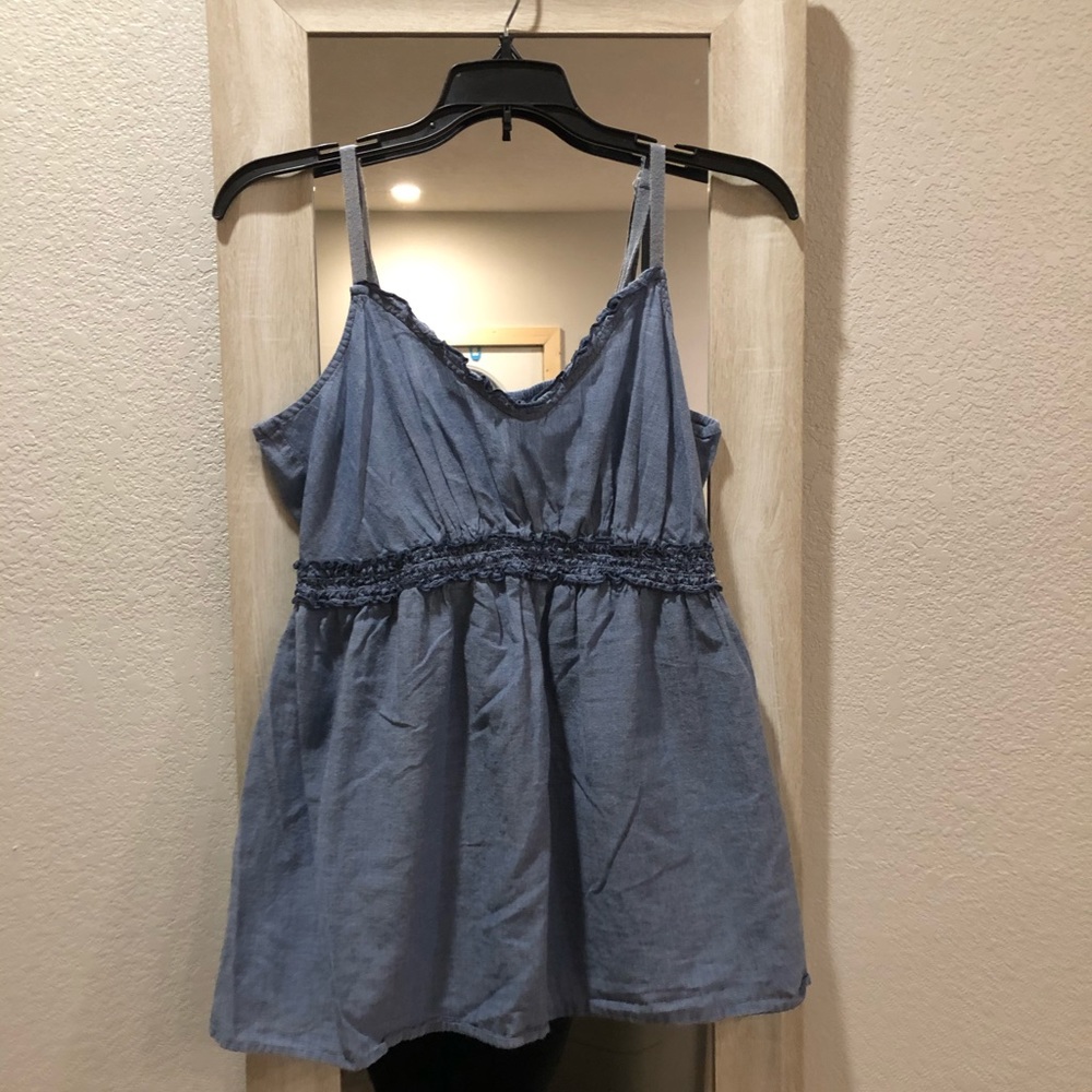 Denim maternity tank